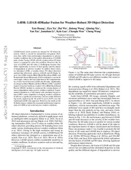 L4DR: LiDAR-4DRadar Fusion for Weather-Robust 3D Object Detection