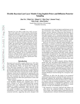 Flexible Bayesian Last Layer Models Using Implicit Priors and Diffusion
  Posterior Sampling
