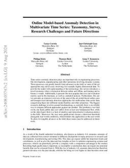 Online Model-based Anomaly Detection in Multivariate Time Series:
  Taxonomy, Survey, Research Challenges and Future Directions