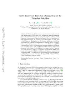 3iGS: Factorised Tensorial Illumination for 3D Gaussian Splatting