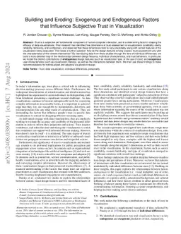 Building and Eroding: Exogenous and Endogenous Factors that Influence
  Subjective Trust in Visualization