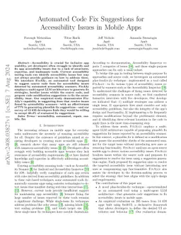 Automated Code Fix Suggestions for Accessibility Issues in Mobile Apps