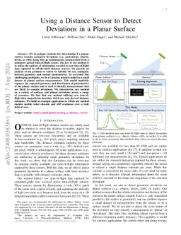 Using a Distance Sensor to Detect Deviations in a Planar Surface