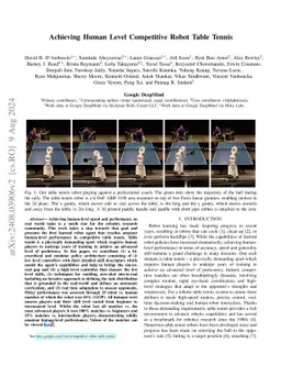 Achieving Human Level Competitive Robot Table Tennis