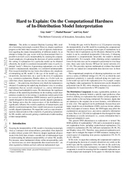 Hard to Explain: On the Computational Hardness of In-Distribution Model
  Interpretation