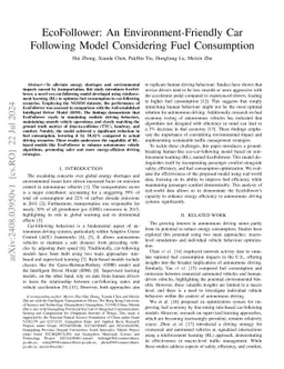 EcoFollower: An Environment-Friendly Car Following Model Considering
  Fuel Consumption