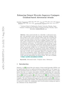 Enhancing Output Diversity Improves Conjugate Gradient-based Adversarial
  Attacks