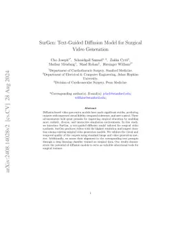SurGen: Text-Guided Diffusion Model for Surgical Video Generation