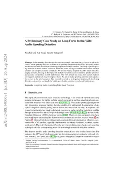 A Preliminary Case Study on Long-Form In-the-Wild Audio Spoofing
  Detection