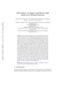LSM-YOLO: A Compact and Effective ROI Detector for Medical Detection