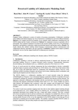 Perceived Usability of Collaborative Modeling Tools