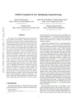 SONICS: Synthetic Or Not -- Identifying Counterfeit Songs