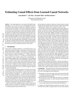 Estimating Causal Effects from Learned Causal Networks