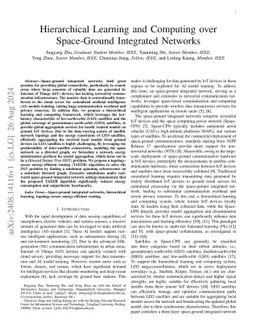 Hierarchical Learning and Computing over Space-Ground Integrated Networks