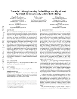 Towards Lifelong Learning Embeddings: An Algorithmic Approach to
  Dynamically Extend Embeddings
