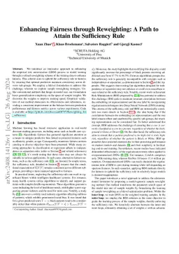 Enhancing Fairness through Reweighting: A Path to Attain the Sufficiency
  Rule