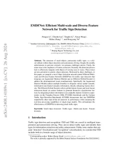 EMDFNet: Efficient Multi-scale and Diverse Feature Network for Traffic
  Sign Detection