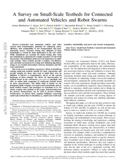 A Survey on Small-Scale Testbeds for Connected and Automated Vehicles
  and Robot Swarms
