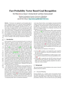 Fact Probability Vector Based Goal Recognition