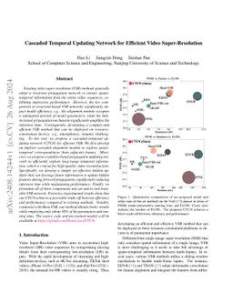 Cascaded Temporal Updating Network for Efficient Video Super-Resolution