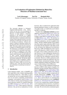 An Evaluation of Explanation Methods for Black-Box Detectors of Machine-Generated Text