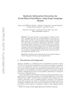 Epidemic Information Extraction for Event-Based Surveillance using Large
  Language Models