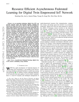 Resource Efficient Asynchronous Federated Learning for Digital Twin
  Empowered IoT Network