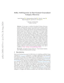 SelEx: Self-Expertise in Fine-Grained Generalized Category Discovery