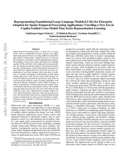 Reprogramming Foundational Large Language Models(LLMs) for Enterprise
  Adoption for Spatio-Temporal Forecasting Applications: Unveiling a New Era in
  Copilot-Guided Cross-Modal Time Series Representation Learning