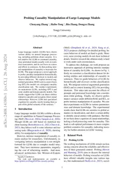 Probing Causality Manipulation of Large Language Models