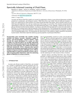 Spectrally Informed Learning of Fluid Flows
