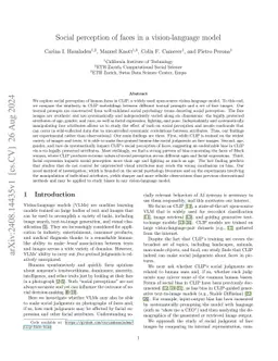 Social Perception of Faces in a Vision-Language Model
