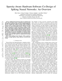 Sparsity-Aware Hardware-Software Co-Design of Spiking Neural Networks:
  An Overview