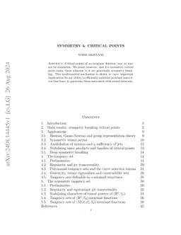 Symmetry & Critical Points