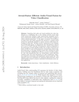 Attend-Fusion: Efficient Audio-Visual Fusion for Video Classification