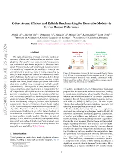 K-Sort Arena: Efficient and Reliable Benchmarking for Generative Models via K-wise Human Preferences