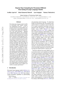 Step-by-Step Unmasking for Parameter-Efficient Fine-tuning of Large Language Models