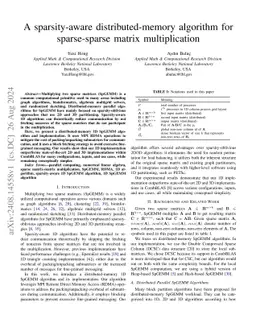 A sparsity-aware distributed-memory algorithm for sparse-sparse matrix
  multiplication