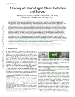 A Survey of Camouflaged Object Detection and Beyond