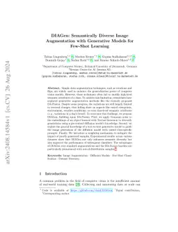 DIAGen: Semantically Diverse Image Augmentation with Generative Models for Few-Shot Learning