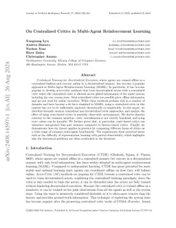 On Centralized Critics in Multi-Agent Reinforcement Learning