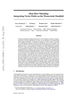 Meta Flow Matching: Integrating Vector Fields on the Wasserstein Manifold