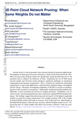 3D Point Cloud Network Pruning: When Some Weights Do not Matter