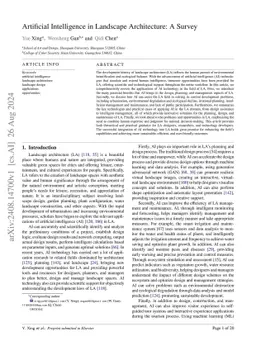 Artificial Intelligence in Landscape Architecture: A Survey