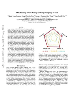 PAT: Pruning-Aware Tuning for Large Language Models