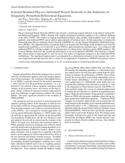 General-Kindred Physics-Informed Neural Network to the Solutions of
  Singularly Perturbed Differential Equations