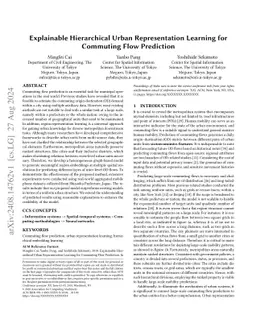 Explainable Hierarchical Urban Representation Learning for Commuting
  Flow Prediction