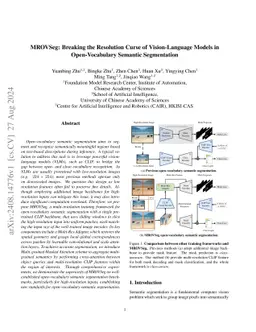 MROVSeg: Breaking the Resolution Curse of Vision-Language Models in
  Open-Vocabulary Semantic Segmentation