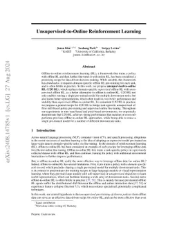 Unsupervised-to-Online Reinforcement Learning