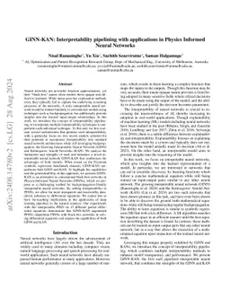 GINN-KAN: Interpretability pipelining with applications in Physics
  Informed Neural Networks